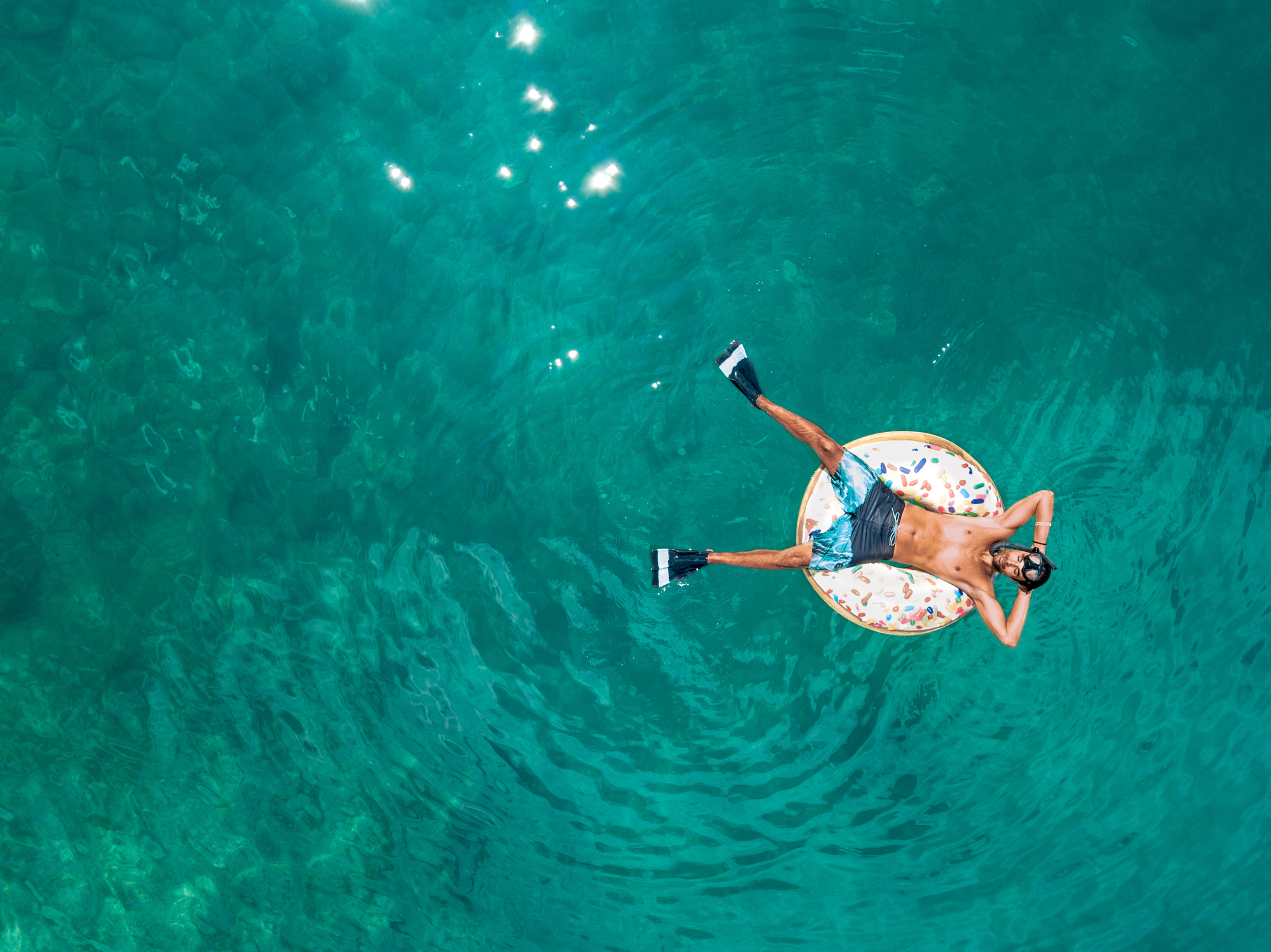 Man resting on vacations